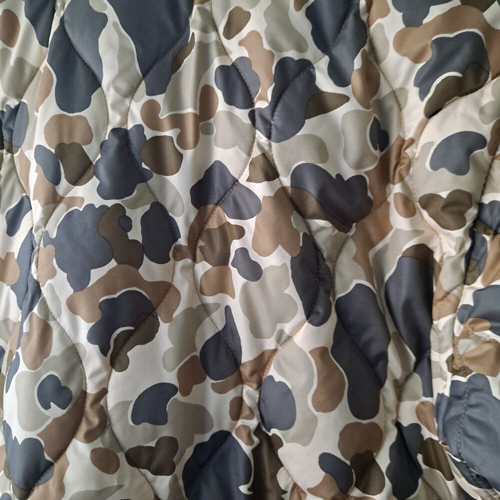 NWT Everlane The Renew Long Liner Zip Puffer Jacket Biscotti Camo Women Size XXS - Picture 10 of 14